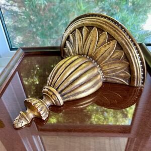 Vintage Gold Decorative Wall Sconce Finial Accent by World Art